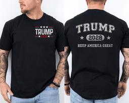Donald Trump 2028 Shirt Keep America Great Trump 2028 Vintage 2 Sided Tee 4XL