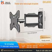 Universalus prie sienos montuojamas pasukamas televizoriaus laikiklis, ištraukiamas, skirtas 43-85 colių ekranams 24-43 inch telescopic bracket