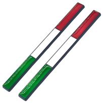 shymie Automobilio emblema Italija Lipdukas 3D Tricolore Metalinis lipdukas Vėliavos raštas Išorinis itališkam juoda