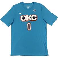 Nike NBA Bendradarbiavimas Dri-Fit Oklahoma City Thunder Marškinėliai Russell Westbrook Vaikų Viršutiniai Drabužiai Mėlyni 9Z2B7BAWZ-THURW S