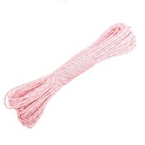 5m Reflective Paracord, Dia.4mm Luminous Nylon Tent Ropes, 9 Cores, Parachute Cord, Lanyard Camp Survival Rope, Camping Tool 5m šviesiai rausvos spalvos
