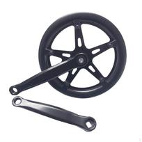 Bike Crankset Chainring Crank Arm Set Components Cold Steel Square Taper Easy Installation 46T