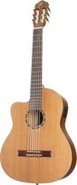 Ortega Guitars RCE131L Family Series Pro kairiarankė nailoninė 6 styginių gitara su kedro viršumi, raudonmedžio korpusu ir imtuvu