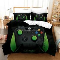 Gamepad 3D Printed Bedding Set For Teen Boys Queen Modern Gamer Comforter Duvet Cover 240x220 Video Game Kids Bed Linen cot size70x130cm2pc