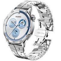 22 mm Luxucu metalinis dirželis Huawei Watch GT 5 Pro GT5 GT4 GT3 GT2 laikrodžiui, nerūdijančio plieno apyrankė Huawei Watch 5/4/3Pro laikrodžiui, Correa 22mm universal sidabras