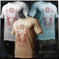 Muay Thai T-shirt Bangkok Thai boxing yantra red Tiger Thai Boxer Martial Arts L