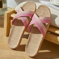 Vasarinės lininės šlepetės: Lauko ir vidaus basutės vyrams ir moterims 859 Women's 37/38 rožinė