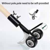 1pcs Stand-Up Manual Weed Puller with Wheels, Weed Hook, Roller Crack Weeder for Gardens, Lawns, Sidewalks, Driveways juoda