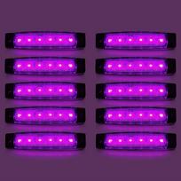 Sunkvežimio šoninis posūkio signalas, 10 LED sunkvežimio šoninių žibintų 6 SMD LED šoninis posūkio signalo žibintas violetinė