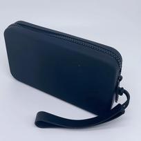 Silicone Zipper Bag: Compact Waterproof Cosmetic and Passport Pouch gray