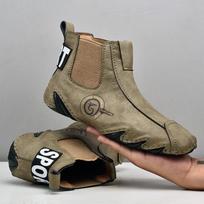 Men's New Autumn/Winter Large Size Chelsea Martin Boots - Warm, Casual, and Stylish 38 chaki