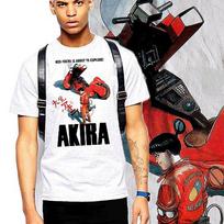 Anime marškinėliai Akira neo tokyo piliulė cyberpunk mokslinė fantastika dydis baltas tee 2XL black