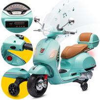 Vaikiškas elektrinis motoroleris Vespa MP3, mėlynas