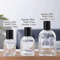 30 ml skaidraus stiklo purškiamasis buteliukas kvepalams ir odos priežiūros priemonėms 30ml bare bottle skaidri