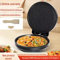 Daugiafunkcinė dvipusė elektrinė kepimo keptuvė su viršutine ir apatine kaitinimo plokštėmis Regular, 28CM diameter, 2CM pot depth