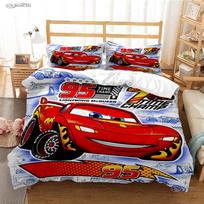 Disney Pixar Mcqueen Car All Season Duvet Cover Comforter Bedding Sets Soft Quilt Cover and Pillowcases Single/Double/Queen/King EU Twin 135x200cm