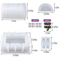 WTEMPO Storage Box Resin Molds with Lock Clasps for Epoxy Casting Decor Container for Storage DIY Crafts Office Home Decor Supplies Molds 1set balta