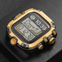 Atsparus vandeniui Metalinis+PC Buferio dėklas Apple Watch Ultra 49mm 46mm 45mm 44mm Apsauginis dangtelis Su plėvele iWatch 10 9 8 7 6 SE 44mm