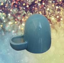 Ceramic Automatic Water Dispenser for Hamsters & Mini Hedgehogs mėlyna