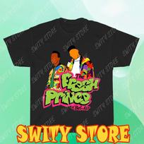 Šviežiojo Bel Air princo vyriški juodi marškinėliai su logotipu Juokingi Dydis S iki 5XL L