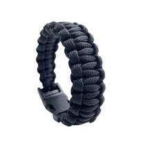 23cm Septynių gyslų Paracord Išgyvenimo Lauko Avarinis Pinta Virvė EDC Kempingas Išgyvenimo Gelbėjimo Apyrankės Įrankiai Skėčio Virvės Apyrankė juoda