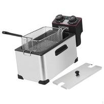 Komercinė elektrinė gruzdintuvė, 3L, Nuimamas bakas, Nerūdijančio plieno, Vienas bakas gatvės prekybos vietoms 17.5cmx41cmx24cm