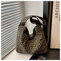 Vintage Leopard Print Women's Tote Bag - Versatile, Large Capacity Shoulder and Handbag for Shopping or Commute ruda