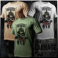 Infantry T-shirt Military Grunt Combat Veteran 11B Mortarman Knife Gunman Tee 3XL