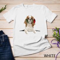 Cavalier King Charles Spaniel Rose Zipper Cute Gift Unisex T-shirt 3XL