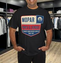 Mopar Vyriški marškinėliai su senovinių dalių ir paslaugų grafika M