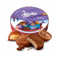 Milka Kalėdinė saldainių dėžutė – šventinis rinkinys dovanai