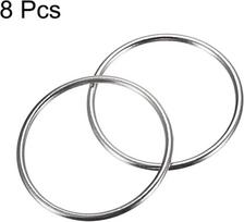 Metaliniai O formos žiedai, 8 vnt., 50 mm, 3 mm storio, sidabriniai