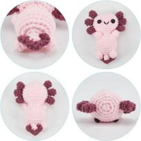 Axolotlio nėrimo rinkinys su virbalais ir instrukcijomis pradedantiesiems