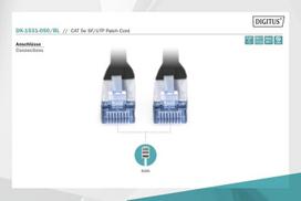 Ethernet kabelis Digitus Dk-1531-050/bl Sf/utp Cat5e 5m juodas