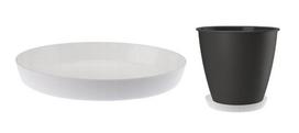 Balta plastikinė 14,5 cm puodynė "Cristal
