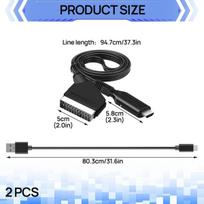 Išmaniojo (Smart TV) ir televizoriaus priedas Scart į Hdmi keitiklis, 720p/1080p Hd vaizdo adapteris