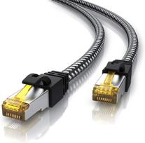 Csl Cat.7 tinklo kabelis 7.5m, juodas, su Rj45 jungtimis, medvilnės apvalkalas