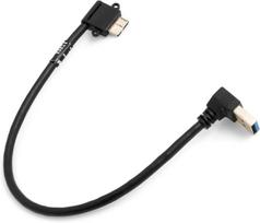 Micro Usb 3.0 90° kampu į Usb 3.0 A laidas, 27 cm