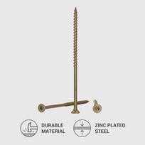 20 vnt. geltonų medvaržčių 5.0 x 120 mm, Torx galvutė, dalinis sriegis