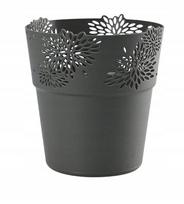 Vazono dėklas ažūrinis, antracito spalvos, 11,5 cm