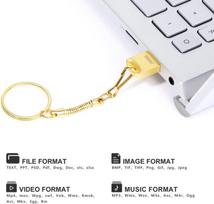 USB laikmena Usb atmintinė 32Gb, Metalinė, Auksinė, Usb 2.0