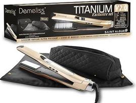 "Demeliss Saint Algue Titanium V2.0 EXLUSIVE" garų tiesintuvo rinkinys su kilimėliu "2 in 1" - itin efektyvus glotninimas, intensyvus drėkinimas - tinka visų tipų plaukams