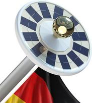 "Lixada" 128 šviesos diodų saulės vėliavos stiebų šviesa / saulės vėliavos stiebas / vėliavos stiebų šviesa / saulės energija maitinama vėliavos stiebų šviesa, vandeniui atsparus prožektorius, skirtas daugumai 15-25 pėdų vėliavos stiebų, skirtas naktiniam