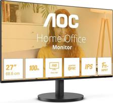 AOC 27B3HA2 27 colių "Full HD" monitorius Plonas rėmelis Integruotas garsiakalbis 1920 x 1080 100 Hz VGA HDMI 1.4 Juoda