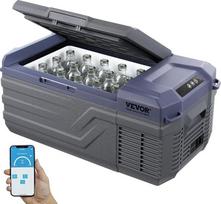 VEVOR 12V automobilinis šaldytuvas, nešiojamasis 15 l vienos zonos šaldiklis, reguliuojamas diapazonas nuo -20 ~ 20 ℃, 12/24 V DC/100-240 V AC kompresoriaus šaldiklis lauke, stovyklavietėje, kemperyje