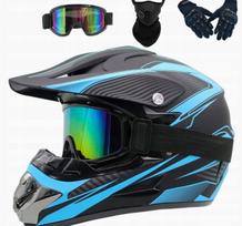 Vaikiškas motociklo šalmas Enduro Quad su akiniais, pirštinė multi-style