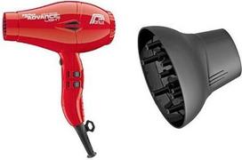 "Parlux Advance Light" keraminis ir jonų plaukų džiovintuvas "Red" + "Soft Styler", skirtas "Advance