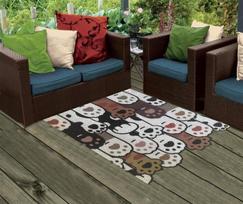 Lauko/vidaus kilimas, tinkantis terasoms ir balkonams 120x120 cm, įvairių spalvų