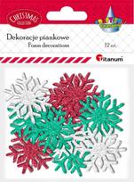 Dekoracija rankdarbiams Snaigės 60mm 12vnt. limpančios Titanum