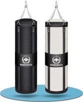Canvas Boxsack für Erwachsene, 120 cm Schwerer Punchingsäcke Aufhängen Ungefüllt, Canvas Punching Bag Maximales Tragkraft 80kg - weiß